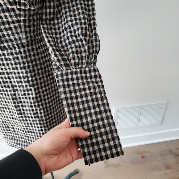 Essue black and white gingham mini dress size medium - Picture 5 of 13